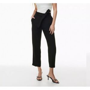 Aritzia Wilfred Tie Front Pant In Black Size 4